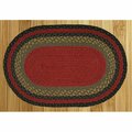 Capitol Earth Rugs Burgundy-Olive-Charcoal Jute Braided Rug 07-238